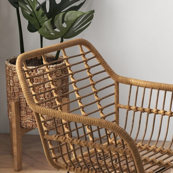 Rootz Set med 2 Boho Style köksstolar - Matstolar - Rottingstolar - Naturlig estetik - Bekväm design - Hållbar konstruktion - 56cm x 60cm x 79cm