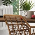 Miniatyrbild 8 av 10: Rootz Set med 2 Boho Style köksstolar - Matstolar - Rottingstolar - Naturlig estetik - Bekväm design - Hållbar konstruktion - 56cm x 60cm x 79cm