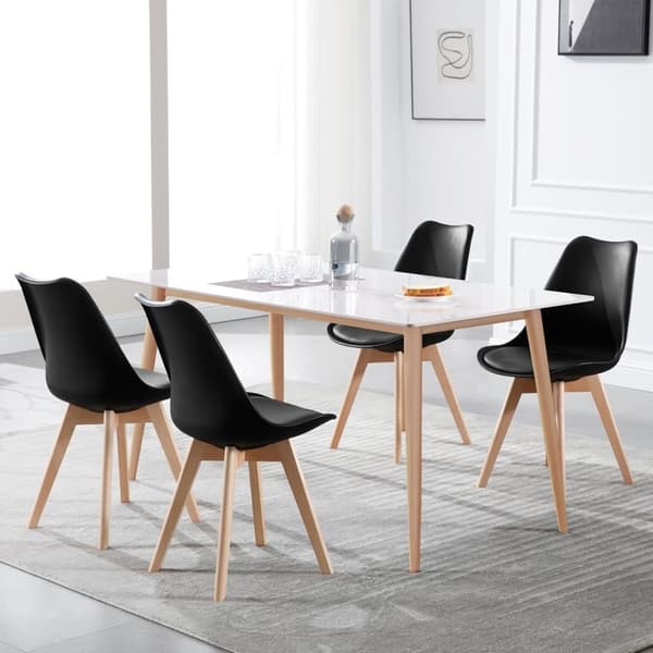 Rootz Matstol - Köksstol - Moderna sittplatser - Högdensitetsskum - Ergonomisk design - Anti-Slip - 48cm x 42cm x 82cm
