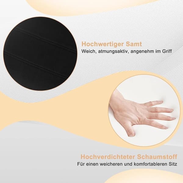 Rootz-ruokailuhuoneen tuolisarja 4 kpl - uloketuoli - korkea selkänojallinen tuoli - musta sametti - vakaa ja turvallinen, ergonominen, lattiaystäväll