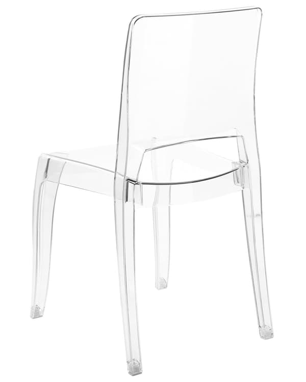Sæt med 2 Spisestuestole Transparent Syntetisk Materiale Armløs Stabelbar Moderne Design