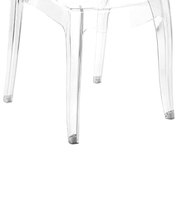 Sæt med 2 Spisestuestole Transparent Syntetisk Materiale Armløs Stabelbar Moderne Design