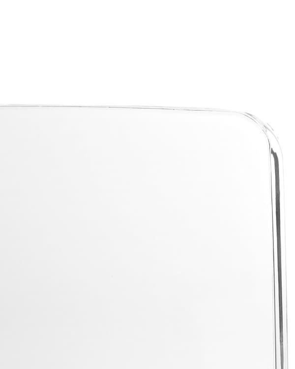 Sæt med 2 Spisestuestole Transparent Syntetisk Materiale Solid Ryg med Armlæn Stabelbar moderne design