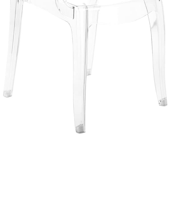Sæt med 2 Spisestuestole Transparent Syntetisk Materiale Solid Ryg med Armlæn Stabelbar moderne design