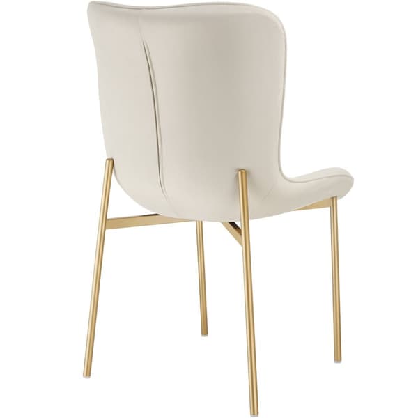 Spisebordsstole Tessa - Velour beige/guld,pr. stk.