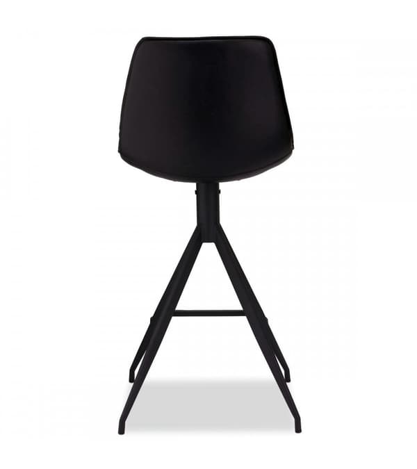 Rootz Barpall - Snurrbar stol - Bekväm motpall - 360° vridbar, högsta komfort, enkelt underhåll - 48cm x 57cm x 98cm - Metall och konstläder