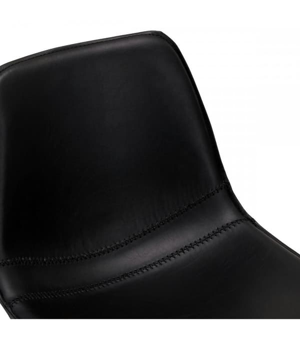 Rootz Barpall - Snurrbar stol - Bekväm motpall - 360° vridbar, högsta komfort, enkelt underhåll - 48cm x 57cm x 98cm - Metall och konstläder