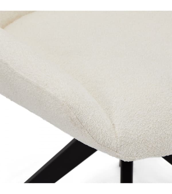 Rootz Matstol - Snurrstol - Stoppad stol - Lyxigt polyestertyg - Skumkuddar för optimal komfort - Moderna metallben - 64cm x 56cm x 87cm