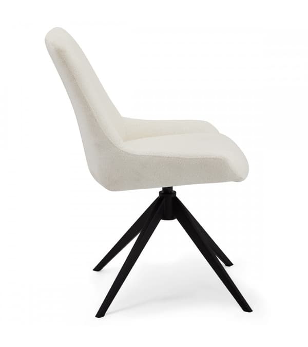 Rootz Matstol - Snurrstol - Stoppad stol - Lyxigt polyestertyg - Skumkuddar för optimal komfort - Moderna metallben - 64cm x 56cm x 87cm