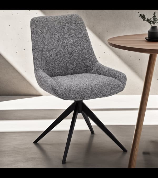 Rootz matstolsset - Snurrstol - Moderna matstolar - Lyxigt polyestertyg - Skumkudde Komfort - Snygga metallben - 64cm x 56cm x 87cm
