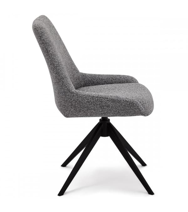 Rootz matstolsset - Snurrstol - Moderna matstolar - Lyxigt polyestertyg - Skumkudde Komfort - Snygga metallben - 64cm x 56cm x 87cm