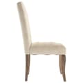 Miniatyrbild 5 av 9: vidaXL Matstolar 4 st beige linnedesign tyg