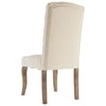 Miniatyrbild 6 av 9: vidaXL Matstolar 4 st beige linnedesign tyg