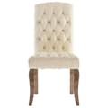 Miniatyrbild 3 av 9: vidaXL Matstolar 6 st beige linnedesign tyg