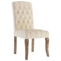 Miniatyrbild 4 av 9: vidaXL Matstolar 6 st beige linnedesign tyg