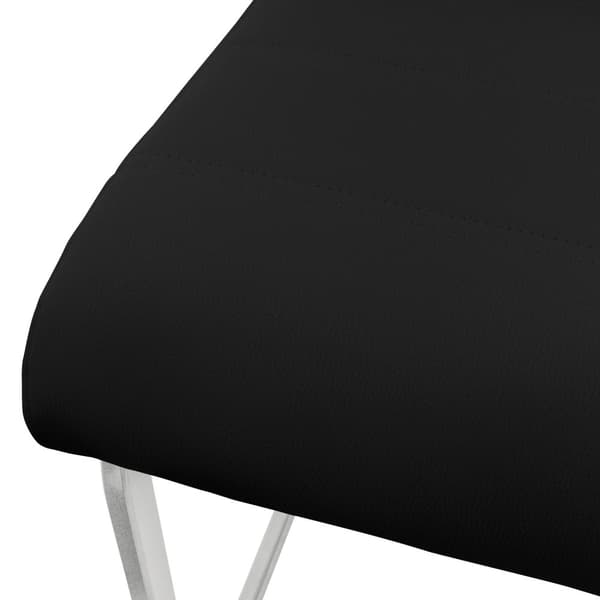 Set om 2 matsalsstolar med ryggstöd och svart konstläderklädsel ML-Design