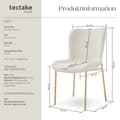 Miniatyrbild 6 av 11: Stoppad stol Tessa - Bouclé vit/guld, per styck