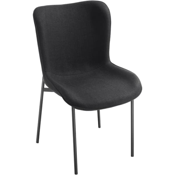 Spisebordsstole Tessa - Vævet stof sort/sort,pr. stk.