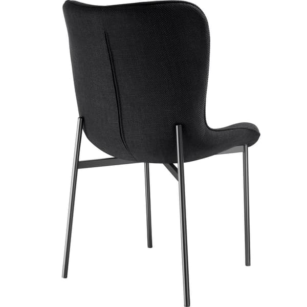 Spisebordsstole Tessa - Vævet stof sort/sort,pr. stk.