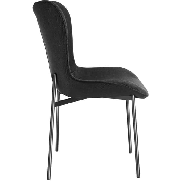 Spisebordsstole Tessa - Vævet stof sort/sort,pr. stk.