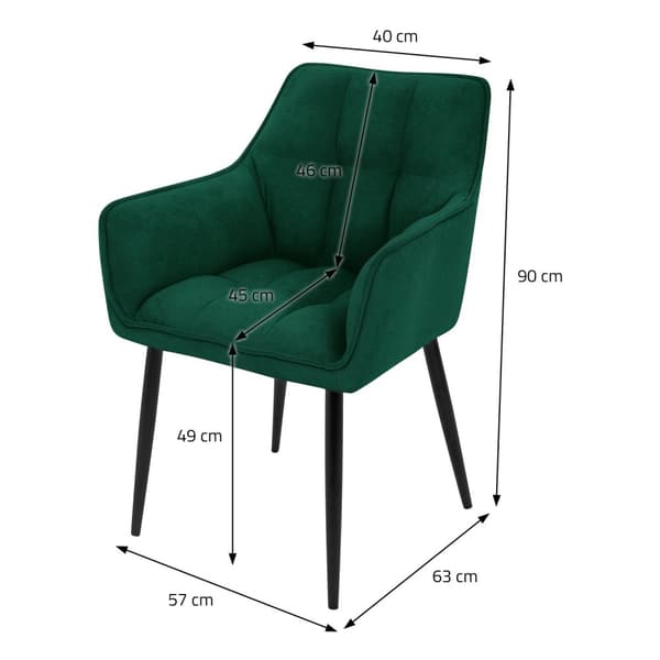 Set om 2 matsalsstolar Vardagsrumsstol Köksstol Fåtölj Designstol