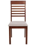 Miniatyrbild 5 av 9: Matstol 2 st Taupe Polyester Gummi Trä Mörkt Trä Stoppade