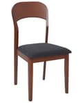 Miniatyrbillede 4 af 9: Spisebordsstol Mørkt Gummitræ Sæt af 2 Spisestole med Træben Klassiske Spisestuestol Retro Design Træstole til Spisebord