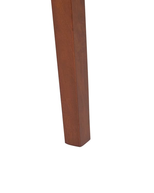 Spisebordsstol Mørkt Gummitræ Sæt af 2 Spisestole med Træben Klassiske Spisestuestol Retro Design Træstole til Spisebord