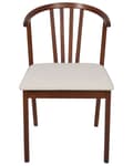 Miniatyrbillede 4 af 9: Spisebordsstol Mørkt Gummitræ Sæt af 2 Spisestole med Træben Klassiske Spisestuestol Retro Design Træstole til Spisebord