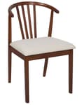 Miniatyrbillede 6 af 9: Spisebordsstol Mørkt Gummitræ Sæt af 2 Spisestole med Træben Klassiske Spisestuestol Retro Design Træstole til Spisebord