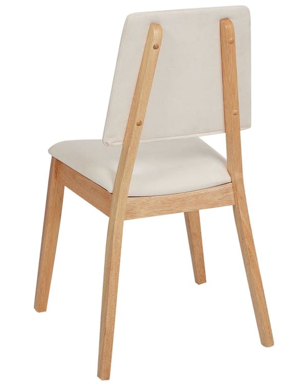 Spisebordsstol Lyst Gummitræ Sæt af 2 Spisestole med Træben Klassiske Spisestuestol Retro Design Træstole til Spisebord