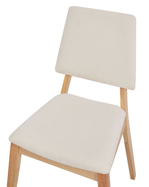 Spisebordsstol Lyst Gummitræ Sæt af 2 Spisestole med Træben Klassiske Spisestuestol Retro Design Træstole til Spisebord