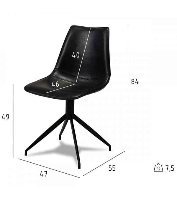 Rootzin keinonahkaiset ruokapöydän tuolit - Tyylikkäät istuimet - Mukavat tuolit - Parannettu mukavuus - Kestävä ja tukeva - Helppo koota - 47 cm x 55