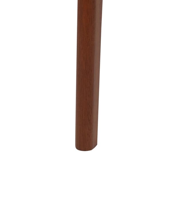 Sett med 2 spisestoler Mørkt tre Lys beige Gummitre Polyester Polstret sete Uten armlener Klassisk og moderne design Kjøkken Spisestue