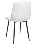 Miniatyrbillede 6 af 10: Spisebordsstol Off White Velour Sæt af 2 Polstrede Spisestuestole Komfortable til Spisestue Køkken Stofstole Indretning Skandinavisk
