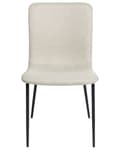 Miniatyrbillede 5 af 9: Sæt med 4 spisestuestole lys beige polyester spisestue jernben elegant stue køkken
