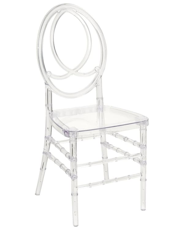 Sett med 2 Spisestuestoler i Transparent Plast Spisestuemøbler i Moderne Stil