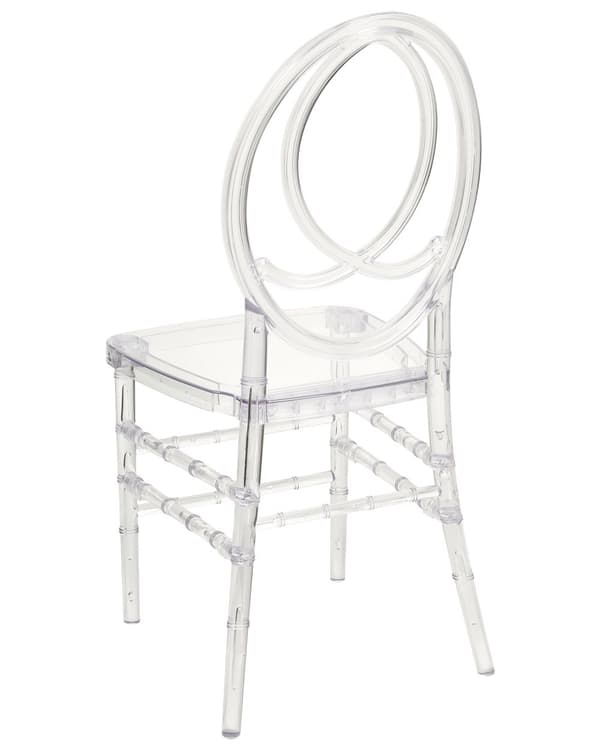 Sett med 2 Spisestuestoler i Transparent Plast Spisestuemøbler i Moderne Stil