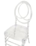 Miniatyrbilde 7 av 8: Sett med 2 Spisestuestoler i Transparent Plast Spisestuemøbler i Moderne Stil