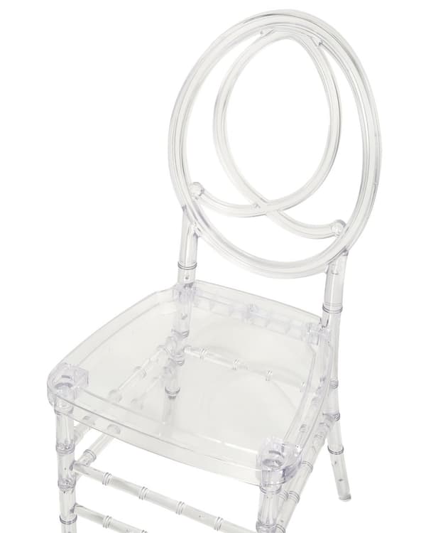 Sett med 2 Spisestuestoler i Transparent Plast Spisestuemøbler i Moderne Stil