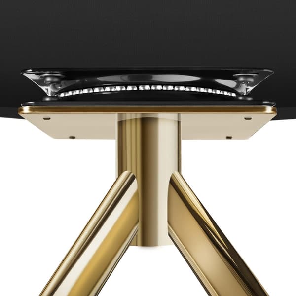 Stol Lona, velour med polstring - sort/guld,pr. stk.