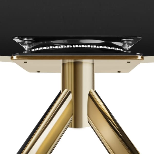Stol Lona, velour med polstring - creme/guld,Sæt med 4 stk.