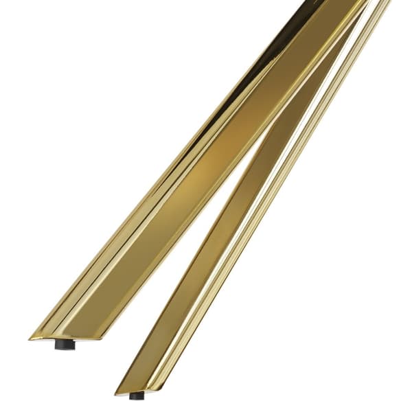 Stol Lona, velour med polstring - creme/guld,Sæt med 4 stk.