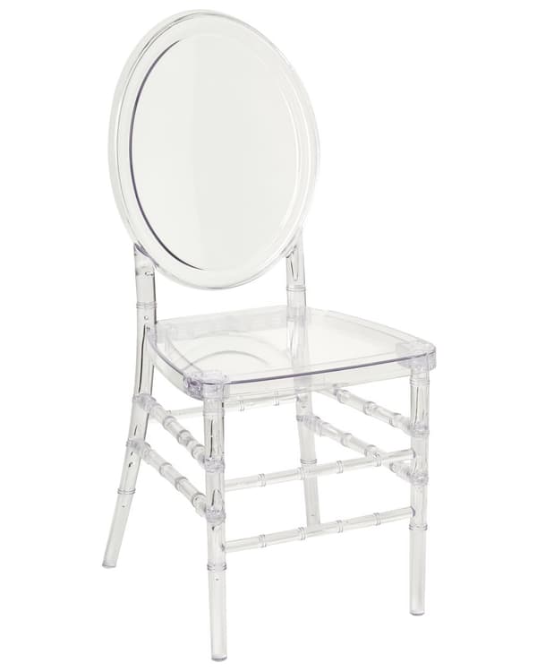 Set om 2 Matstolar Transparent Plast Modern Elegant Stil Matsal Kök