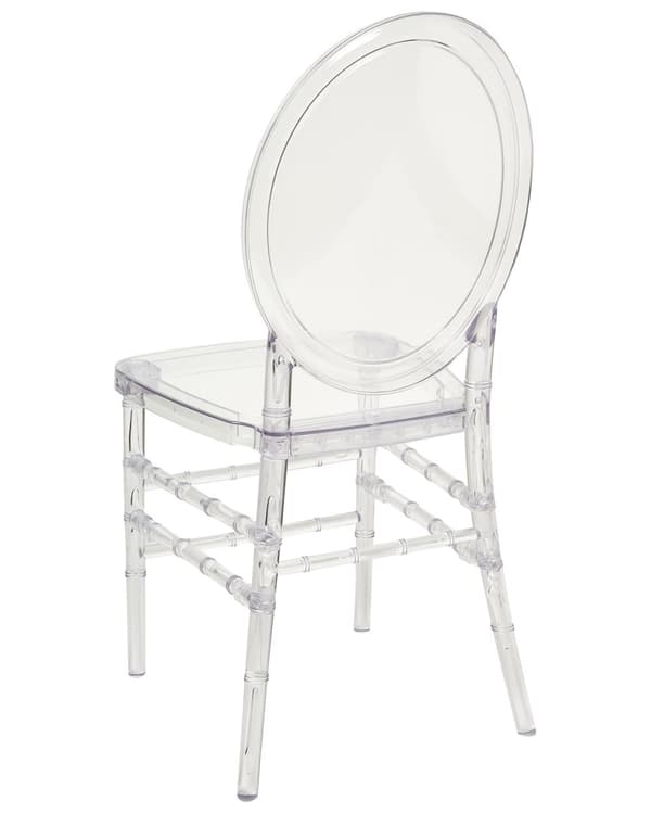 Set om 2 Matstolar Transparent Plast Modern Elegant Stil Matsal Kök