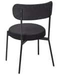 Miniatyrbild 6 av 9: Set med 2 Matstolar Svart Bouclé Svarta Stålben Modern Design Matsal Kök Bar Sittmöbler