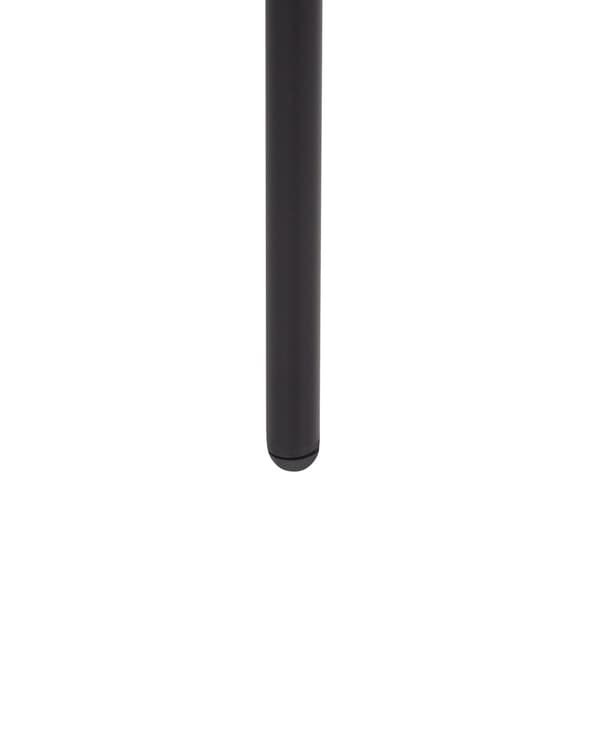 Set med 2 Matstolar Svart Bouclé Svarta Stålben Modern Design Matsal Kök Bar Sittmöbler
