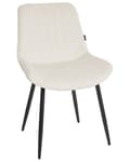 Miniatyrbild 4 av 9: Set om 2 Matstolar Ljusbeige Utan Armstöd Sammet Svarta Stålben Modern Design Matsal Pallar Kök Bar Matsal