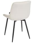 Miniatyrbild 6 av 9: Set om 2 Matstolar Ljusbeige Utan Armstöd Sammet Svarta Stålben Modern Design Matsal Pallar Kök Bar Matsal