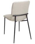 Miniatyrbild 6 av 9: Set med 4 Matstolar Polyestertyg Ljusbeige Järnben Elegant Stil Kök Matsal